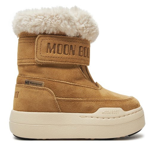 Śniegowce Moon Boot Junior Park Dtrap Boot Suede 80D3440040 Brązowy Moon Boot 32 eobuwie.pl