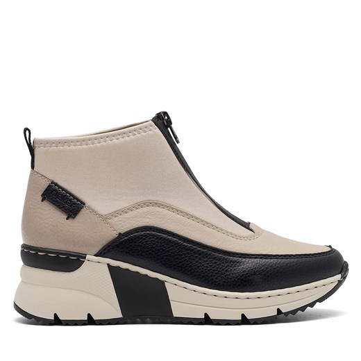 Botki Rieker N6352-60 Beżowy ze sklepu eobuwie.pl w kategorii Botki - zdjęcie 177415209