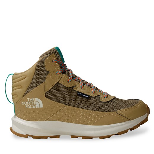 Trekkingi The North Face Fastpack Hiker Mid Wp NF0A7W5VV7O1 Beżowy ze sklepu eobuwie.pl w kategorii Buty trekkingowe dziecięce - zdjęcie 177417408