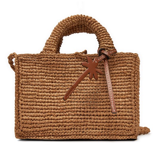 Torebka Manebi Handcrafted Raffia Sunset Bag Mini V 2.2 CO Beżowy ze sklepu eobuwie.pl w kategorii Torebki damskie - zdjęcie 177418768