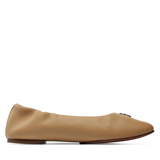 Baleriny Tommy Hilfiger Th Elevated Elastic Ballerina FW0FW07882 Khaki Tommy Hilfiger 36 wyprzedaż eobuwie.pl