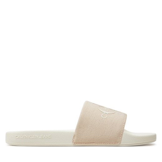 Klapki Calvin Klein Jeans Slide Monogram Co YW0YW00103 Różowy 37 eobuwie.pl