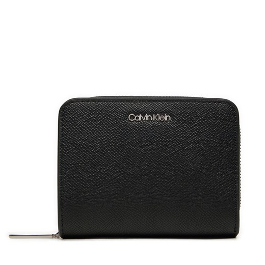 Mały Portfel Damski Calvin Klein Ck Must Md Zip Around_Caviar K60K612831 Czarny Calvin Klein one size eobuwie.pl