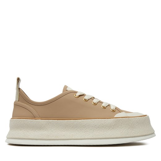 Trampki Max Mara Prefallsneaker 2424766011 Beżowy ze sklepu eobuwie.pl w kategorii Trampki damskie - zdjęcie 177421046