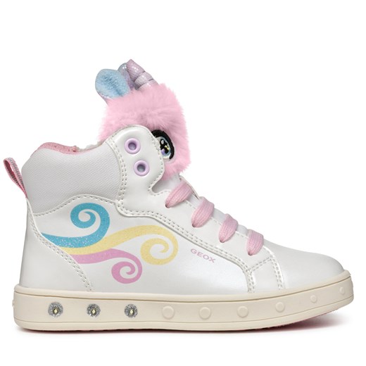Sneakersy Geox J Skylin Girl J468WA 0NFBH C0653 D Biały Geox 35 eobuwie.pl