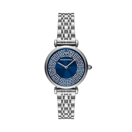 Zegarek Emporio Armani Gianni T-Bar AR11627 Srebrny ze sklepu eobuwie.pl w kategorii Zegarki - zdjęcie 177421845