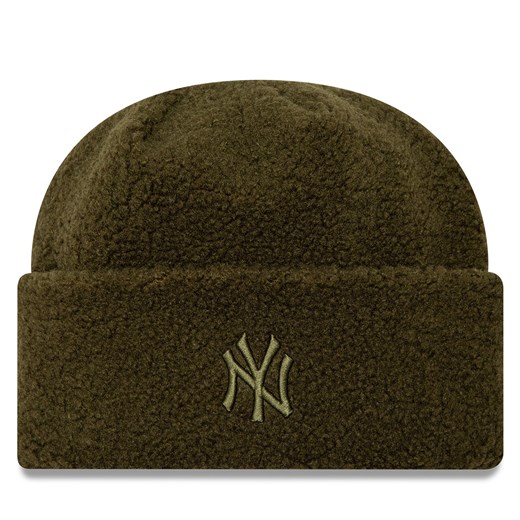 Czapka New Era Borg New York Yankees Cuff Knit Beanie 60580758 Zielony ze sklepu eobuwie.pl w kategorii Czapki zimowe damskie - zdjęcie 177422047