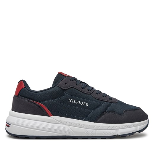 Sneakersy Tommy Hilfiger Faston Mix Ess FM0FM05141 Granatowy Tommy Hilfiger 45 okazja eobuwie.pl