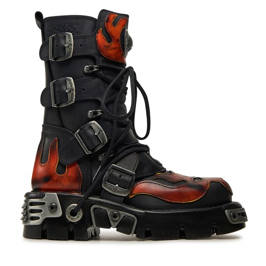 Glany NEW ROCK M-107-S1 Czarny ze sklepu eobuwie.pl w kategorii Workery damskie - zdjęcie 177423167