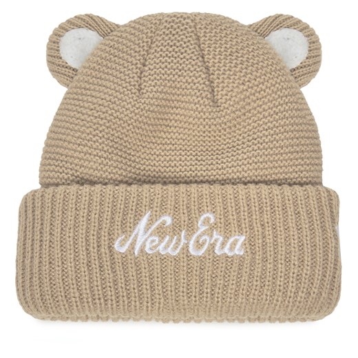 Czapka New Era Teddy Bear Ears Cuff Knit Beanie 60580793 Beżowy New Era one size promocyjna cena eobuwie.pl