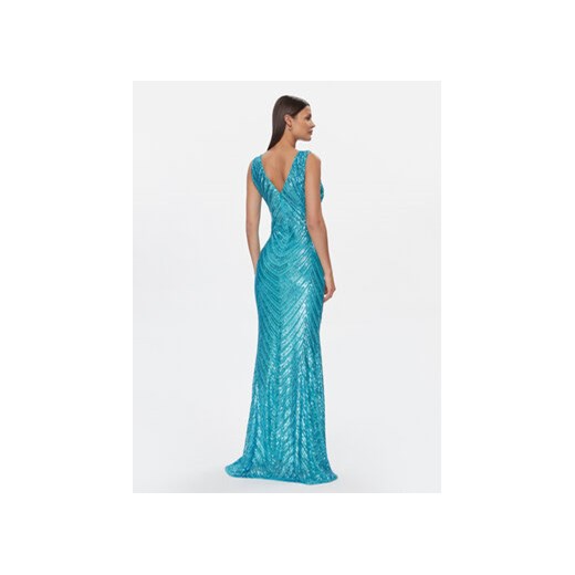Fracomina Sukienka wieczorowa FQ24SD3029W66701 Turkusowy Slim Fit Fracomina L MODIVO