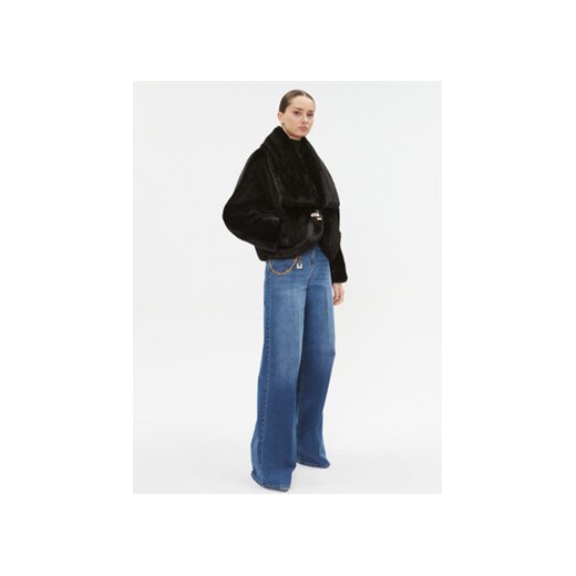 Elisabetta Franchi Futro CP-51A-37E2-V980 Czarny Relaxed Fit Elisabetta Franchi 40 MODIVO