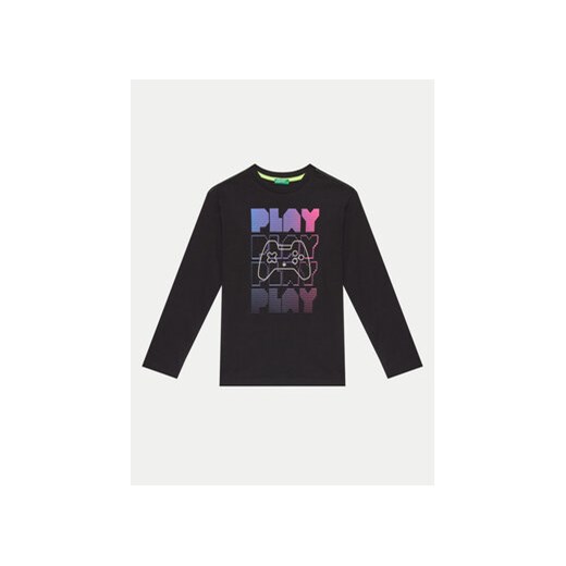 United Colors Of Benetton Bluzka 3696C10M7 Czarny Regular Fit United Colors Of Benetton 168 MODIVO