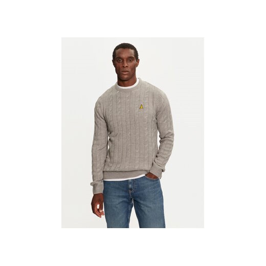 Brave Soul Sweter MK-162ALLIANCE Szary Regular Fit ze sklepu MODIVO w kategorii Swetry męskie - zdjęcie 177438099