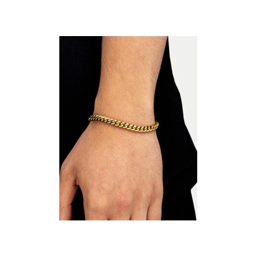 ICED STUFF Bransoletka Miami Cuban Link Złoty Iced Stuff 19 MODIVO