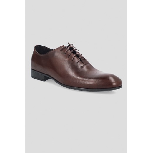 Buty Oxfordy Kildare Brązowe ze sklepu Lancerto S.A. w kategorii Buty eleganckie męskie - zdjęcie 177444539