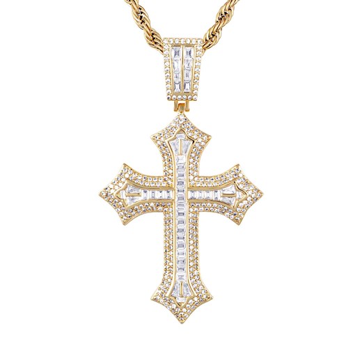 Zawieszka ICED STUFF 2pac Cross Złoty Iced Stuff one size eobuwie.pl