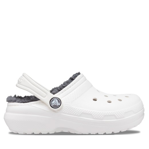 Klapki Crocs Classic Lined Clog Kids 207010 Biały Crocs 33 wyprzedaż eobuwie.pl