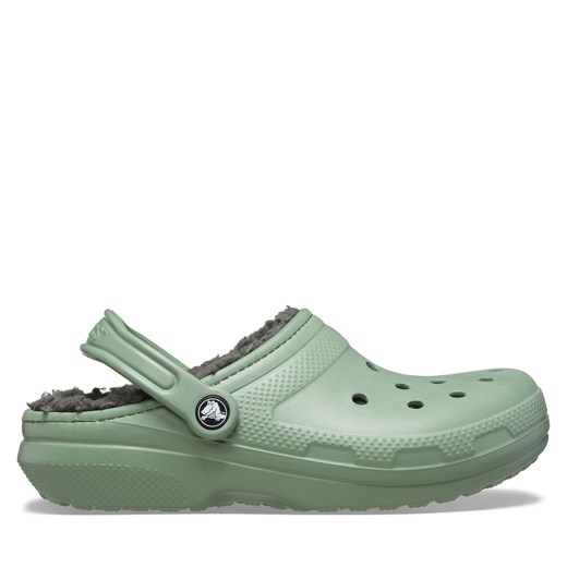 Klapki Crocs Classic Lined Clog 203591 Zielony Crocs 46 eobuwie.pl