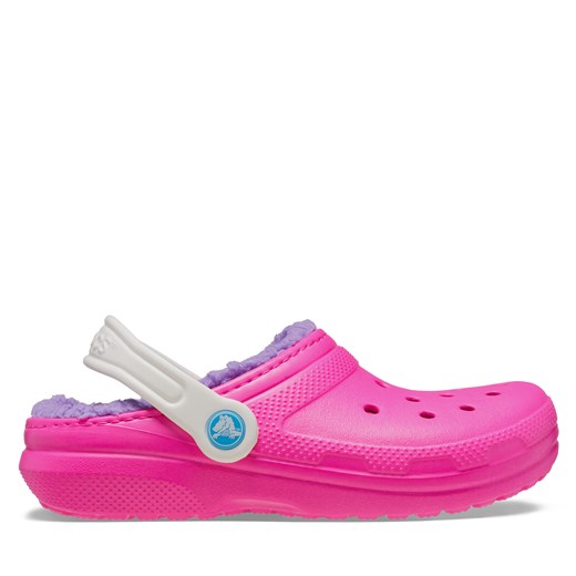 Klapki Crocs Classic Lined Clog Kids 207010 Różowy Crocs 34 eobuwie.pl