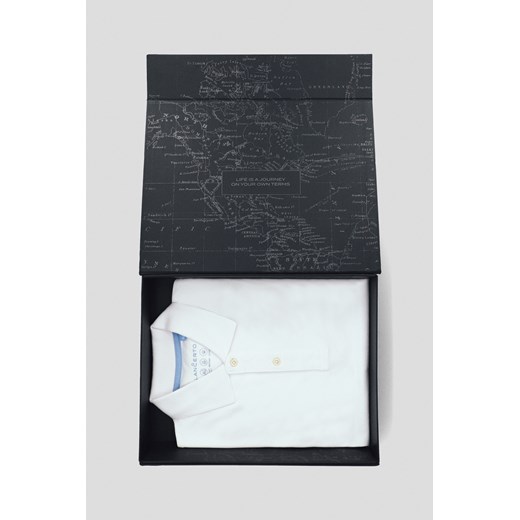 Zestaw Prezentowy Biała Koszulka Polo Jakob ze sklepu Lancerto S.A. w kategorii T-shirty męskie - zdjęcie 177445668