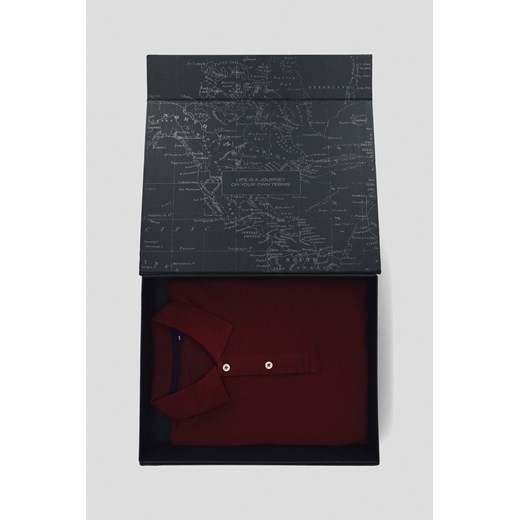 Zestaw Prezentowy Bordowa Koszulka Polo Jakob ze sklepu Lancerto S.A. w kategorii T-shirty męskie - zdjęcie 177445669