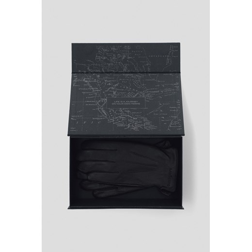 Zestaw Prezentowy Czarne Rękawiczki Skórzane Touch 2 Lancerto One Size Lancerto S.A.