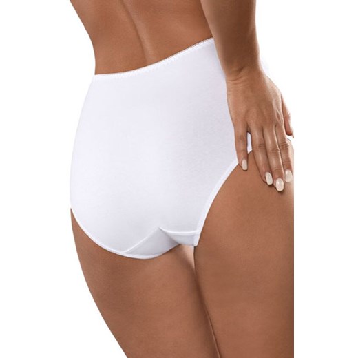 Bawełniane figi damskie z wysokim stanem białe BBL 147, Kolor biały, Rozmiar S, Babell ze sklepu Intymna w kategorii Majtki damskie - zdjęcie 177447885