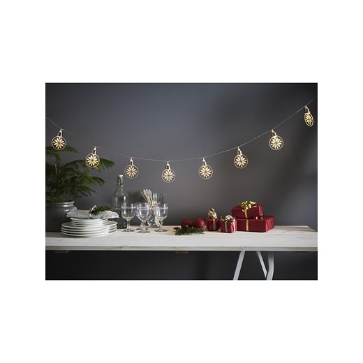STAR Trading Łańcuch świetlny LED &quot;Ornament&quot; w kolorze białym - dł. 180 cm ze sklepu Limango Polska w kategorii Oświetlenie led - zdjęcie 177450027