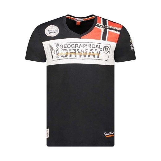 Geographical Norway Koszulka &quot;Jidney&quot; w kolorze czarnym ze wzorem ze sklepu Limango Polska w kategorii T-shirty chłopięce - zdjęcie 177450645