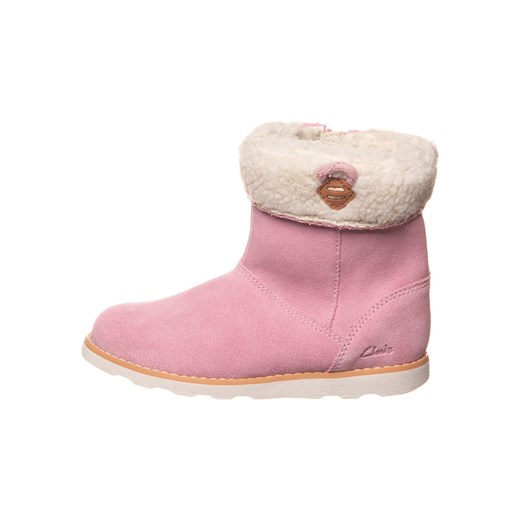 Clarks Skórzane botki &quot;Crown Loop&quot; w kolorze jasnoróżowym ze sklepu Limango Polska w kategorii Buty zimowe dziecięce - zdjęcie 177450917