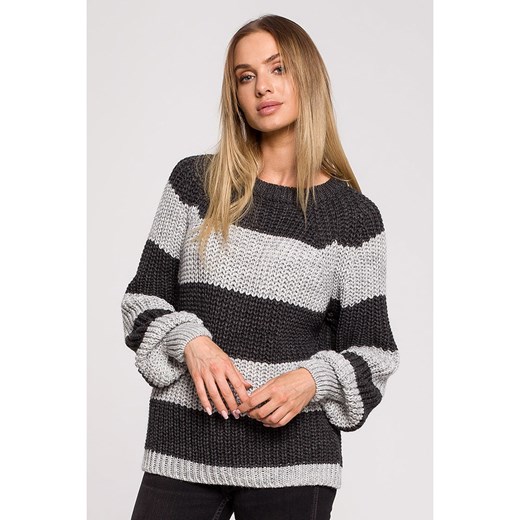 made of emotion Sweter w kolorze szaro-antracytowym ze sklepu Limango Polska w kategorii Swetry damskie - zdjęcie 177451037