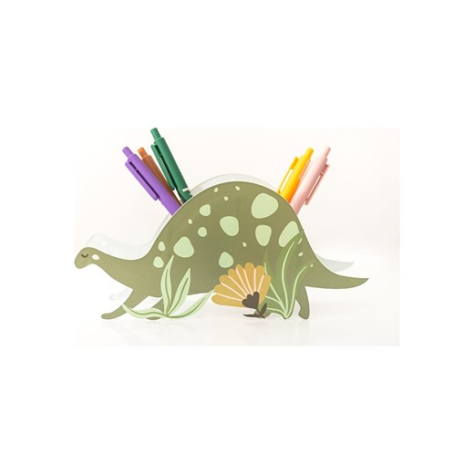 Folkifreckles Organizer &quot;Dinosaur&quot; w kolorze zielonym na kredki - 21 x 12 x 5,5 cm ze sklepu Limango Polska w kategorii Akcesoria biurowe - zdjęcie 177451527