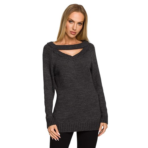 made of emotion Sweter w kolorze antracytowym ze sklepu Limango Polska w kategorii Swetry damskie - zdjęcie 177452518
