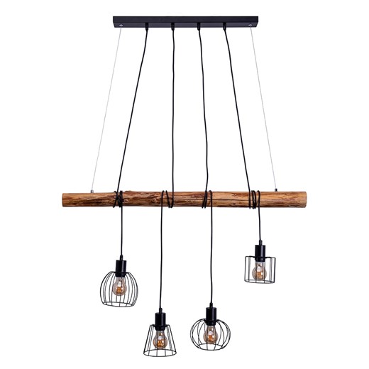 näve Lampa wisząca LED &quot;Woodland&quot; w kolorze jasnobrązowym - 100 x 150 x 10 cm ze sklepu Limango Polska w kategorii Lampy wiszące - zdjęcie 177453679