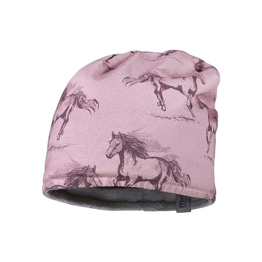 MaxiMo Dwustronna czapka beanie w kolorze jasnoróżowo-szarym ze sklepu Limango Polska w kategorii Czapki dziecięce - zdjęcie 177454778