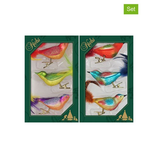 Krebs Glas Lauscha Ozdoby choinkowe (6 szt.) ze wzorem ze sklepu Limango Polska w kategorii Dekoracje bożonarodzeniowe - zdjęcie 177455557