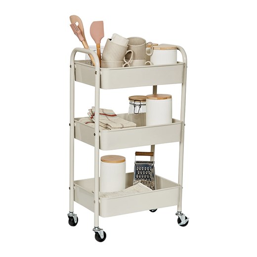 STORE IT Wózek w kolorze beżowym - 44 x 78 x 30,5 cm ze sklepu Limango Polska w kategorii Regały i witryny - zdjęcie 177456268