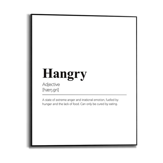 Orangewallz Druk artystyczny "Hangry" w ramce - 40 x 50 cm Orangewallz onesize wyprzedaż Limango Polska