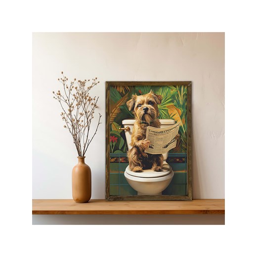 HanahHome Druk artystyczny w kolorze brązowym ze wzorem w ramce - 35 x 47 cm ze sklepu Limango Polska w kategorii Obrazy - zdjęcie 177458215