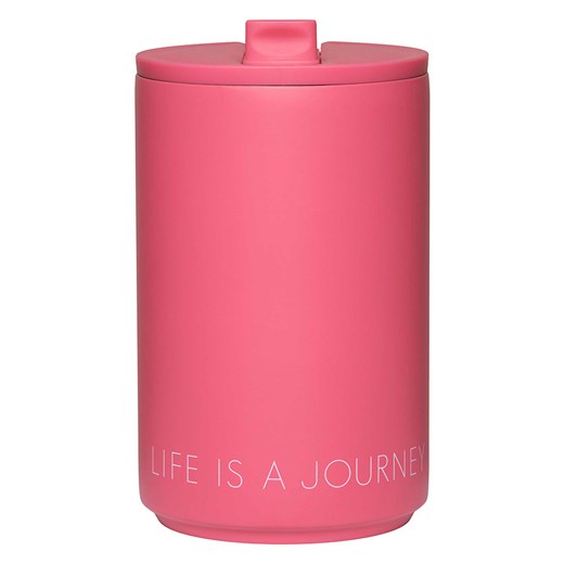 Design Letters Kubek termiczny &quot;Life is a journey&quot; w kolorze różowym - 350 ml ze sklepu Limango Polska w kategorii Kubki termiczne - zdjęcie 177458706