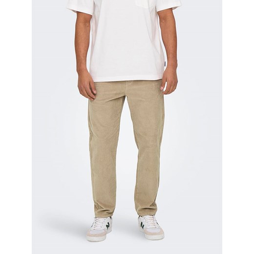 ONLY &amp; SONS Spodnie w kolorze beżowym ze sklepu Limango Polska w kategorii Spodnie męskie - zdjęcie 177461039