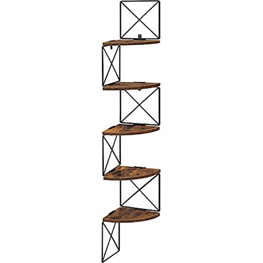 Songmics Regał narożny w kolorze brązowo-czarnym - 20 x 127,5 x 20 cm ze sklepu Limango Polska w kategorii Regały i witryny - zdjęcie 177461395