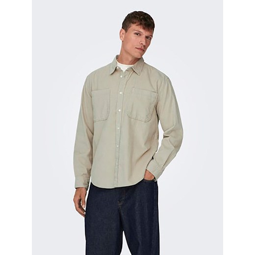 ONLY &amp; SONS Koszula - Regular fit - w kolorze beżowym ze sklepu Limango Polska w kategorii Koszule męskie - zdjęcie 177462307