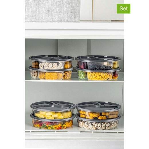 Violeta Home Pojemniki (8 szt.) w kolorze antracytowym - wys. 5 x Ø 21 cm ze sklepu Limango Polska w kategorii Pojemniki kuchenne - zdjęcie 177463759