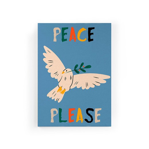 Folkifreckles Druk na płótnie "Peace Please" - 40 x 60 cm - id: 16181854 - marki Folkifreckles - 177464357 Folkifreckles Druk na płótnie "Peace Please" - 40 x 60 cm ze sklepu Limango Polska w kategorii Obrazy - zdjęcie 177464357