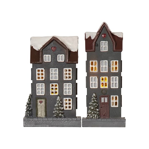 STAR Trading Dekoracje LED (2 szt.) &quot;Home&quot; w kolorze szarym ze wzorem - wys. 14,5 cm ze sklepu Limango Polska w kategorii Dekoracje - zdjęcie 177464696