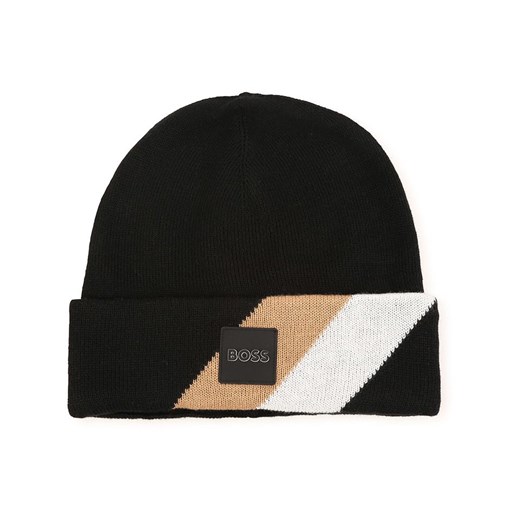 Hugo Boss Kids Czapka beanie w kolorze czarnym 54-56 cm wyprzedaż Limango Polska