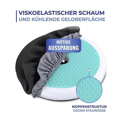 Wenko Żelowa poduszka w kolorze czarnym na siedzienia - wys. 5 x Ø 42 cm Wenko onesize promocyjna cena Limango Polska