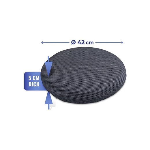 Wenko Żelowa poduszka w kolorze czarnym na siedzienia - wys. 5 x Ø 42 cm Wenko onesize promocja Limango Polska